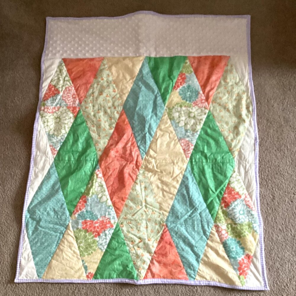 Handmade Baby Quilt Blanket Comforter Crib Size Changing Small Play Mat Cotton
